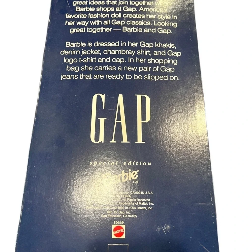 Mattel Special Edition Store Exclusive Gap Blonde Barbie Doll 1996 Version